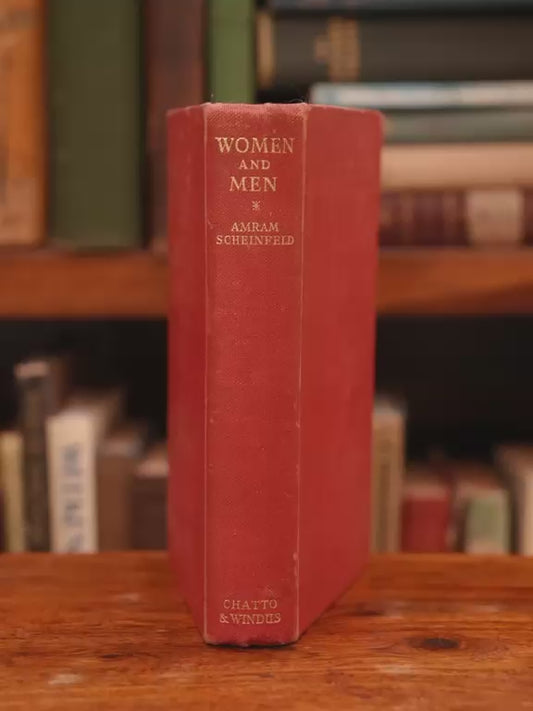 Women and Men by Amram Scheinfeld | 1947 Edition | Chatto and Windus, London | Sociology and Biology | Hardcover